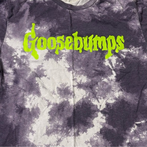 Mens Goosebumps Purple Tie Dye Logo Graphic T-Shirt Size Small short sleeve - Picture 2 of 7